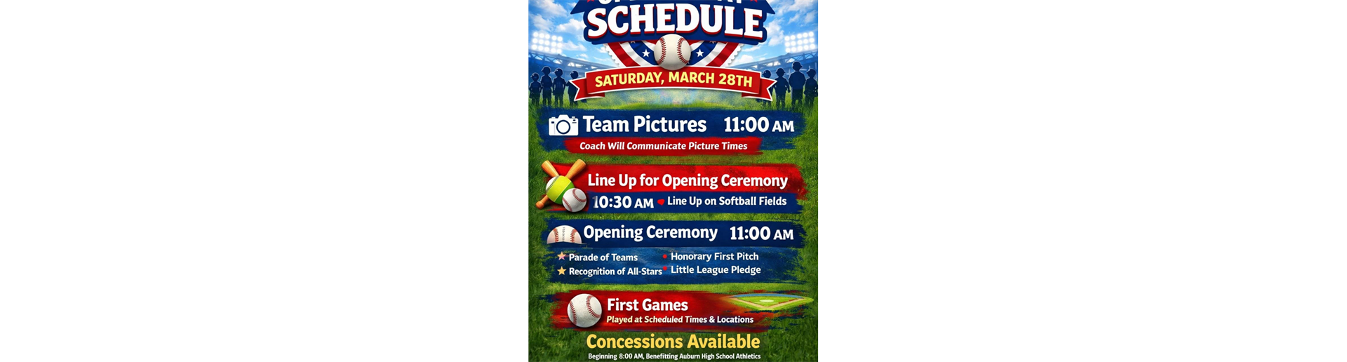 Little League Opening Day, March 28th 